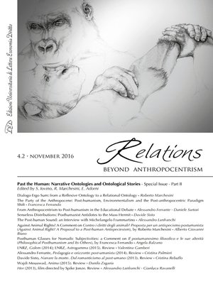cover image of Relations. Beyond Anthropocentrism. Volume 4, No. 2 (2016). Past the Human